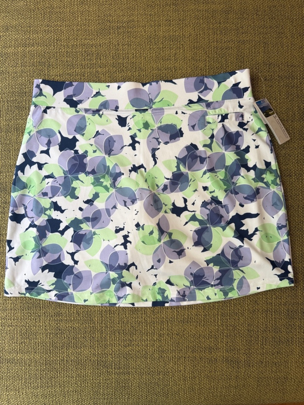 *Pebble Beach Golf Set Lavender Green Blue Sleeveless Polo Floral Skort Medium - Picture 2 of 10